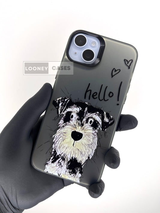 iPhone Hello Dog 3D  Matte Finish case